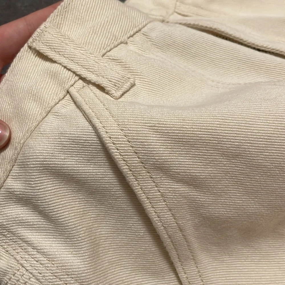 Cream Ripped Baggy Jeans - Picture 5 of 7